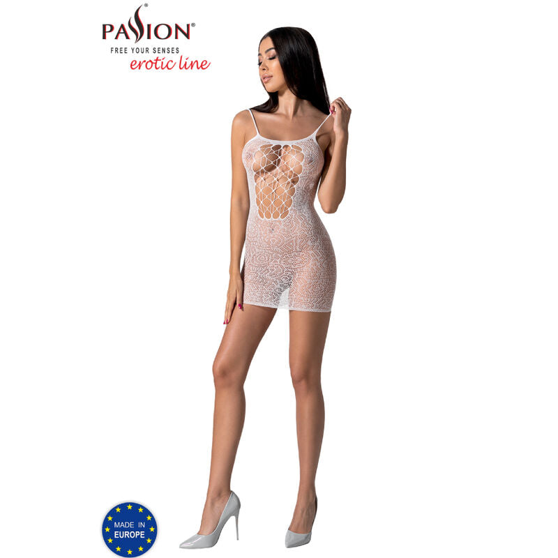 PASSION WOMAN BODYSTOCKINGS Bs096 Bodystocking Blanc Taille Unique — vue alternative