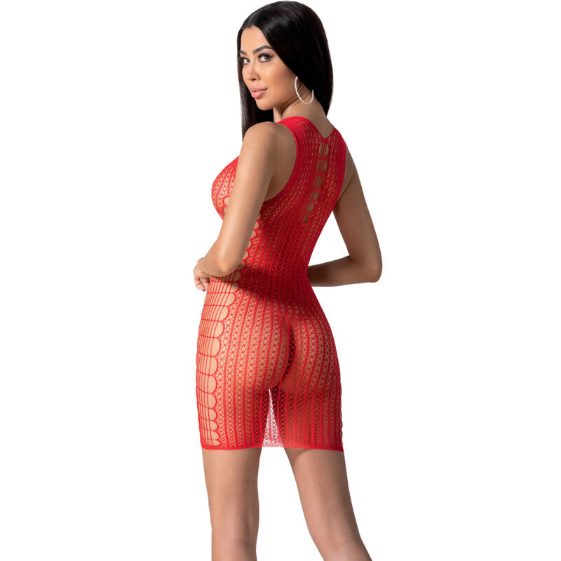 PASSION WOMAN BODYSTOCKINGS Bs097 Bodystocking Rouge Taille Unique — vue détaillée