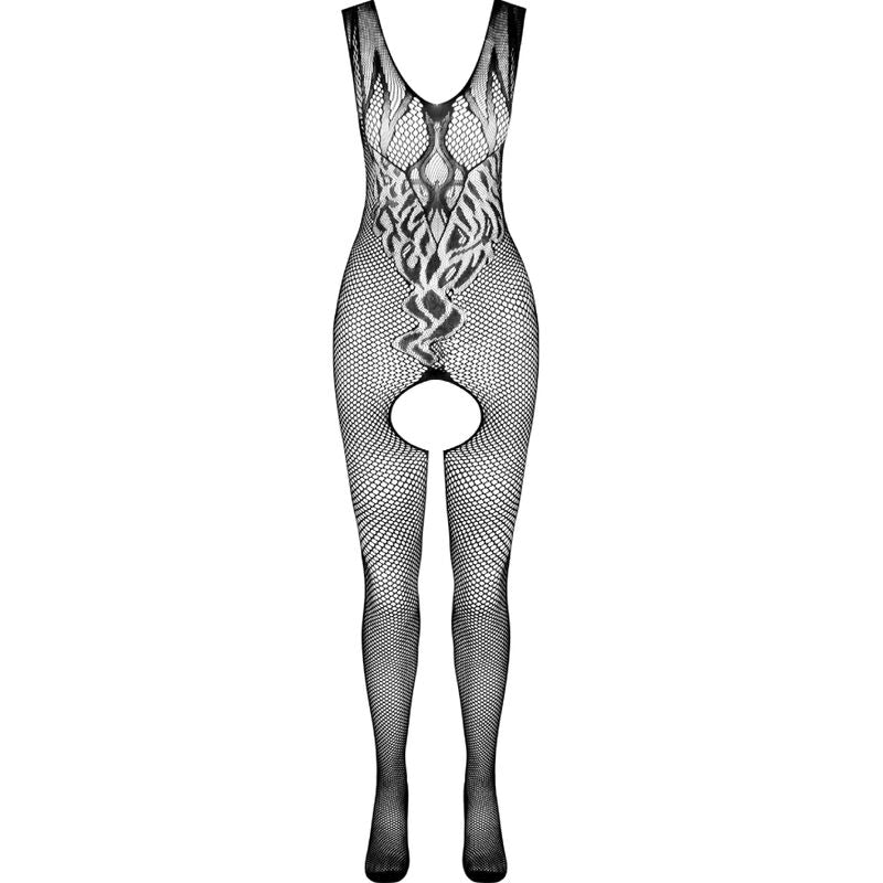 PASSION WOMAN BODYSTOCKINGS Bs098 Bodystocking Noir Taille Unique — accessoires inclus