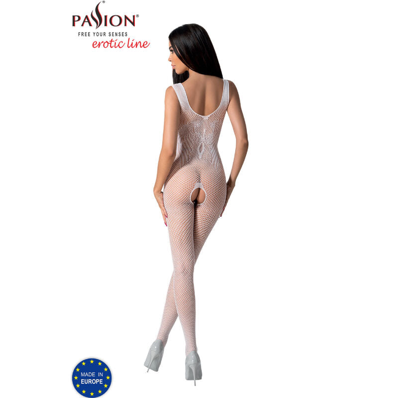 PASSION WOMAN BODYSTOCKINGS Bs098 Bodystocking Blanc Taille Unique — vue arrière