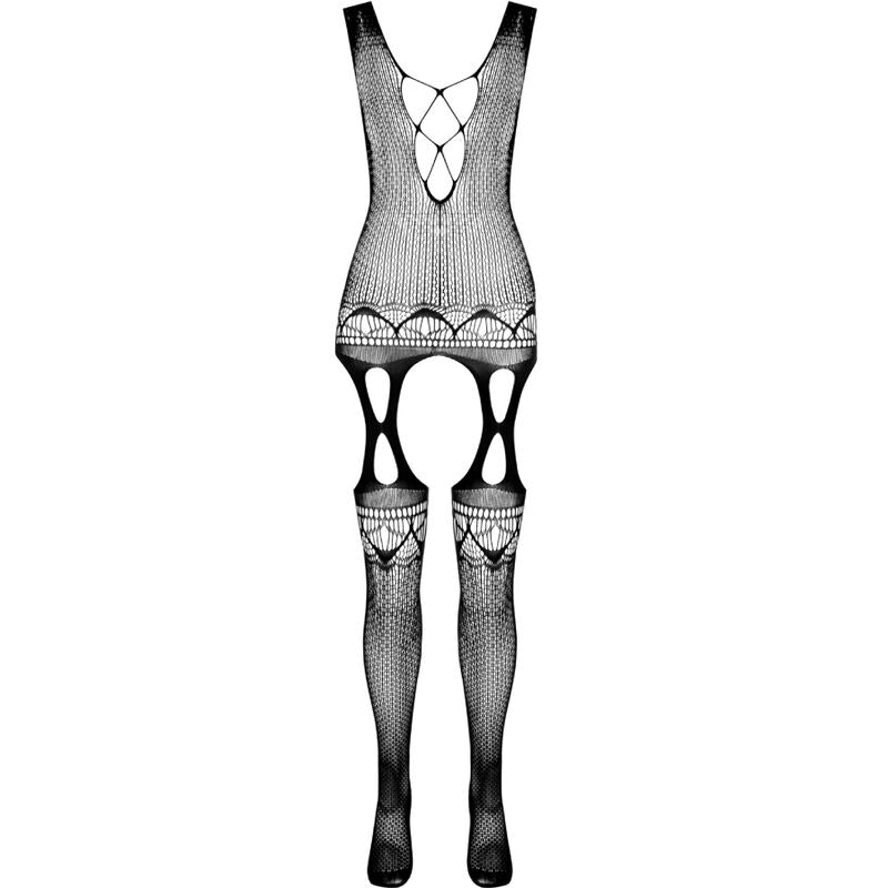 PASSION WOMAN BODYSTOCKINGS Bs099 Bodystocking Noir Taille Unique — accessoires inclus