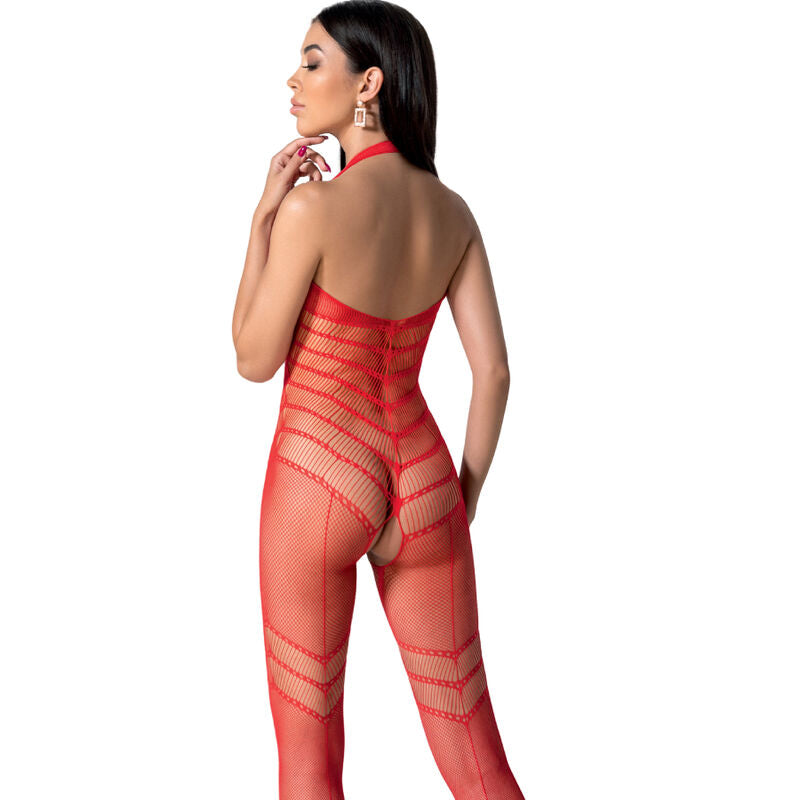 PASSION WOMAN BODYSTOCKINGS Bs100 Bodystocking Rouge Taille Unique — vue détaillée