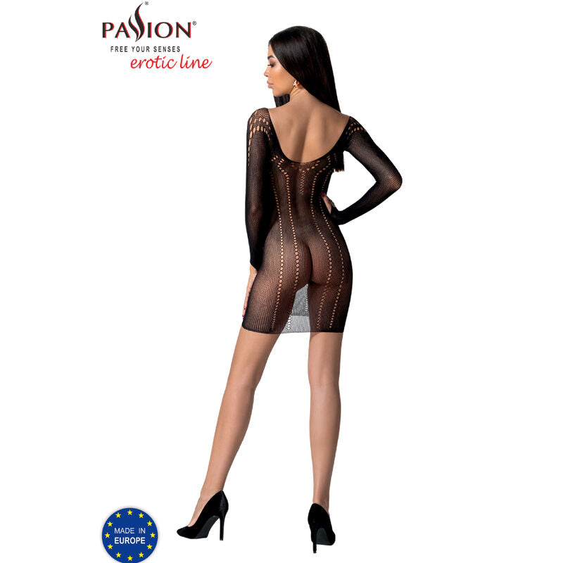PASSION WOMAN BODYSTOCKINGS Bs101 Bodystocking Noir Taille Unique — vue arrière