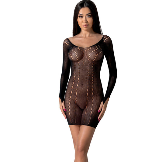 PASSION WOMAN BODYSTOCKINGS Bs101 Bodystocking Noir Taille Unique - Aura Intime