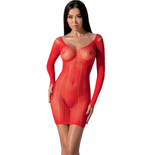 PASSION WOMAN BODYSTOCKINGS Bs101 Bodystocking Rouge Taille Unique - Aura Intime