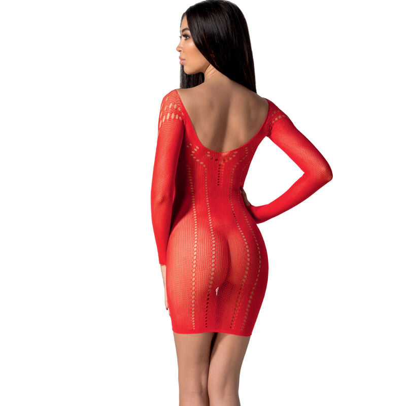 PASSION WOMAN BODYSTOCKINGS Bs101 Bodystocking Rouge Taille Unique — vue détaillée