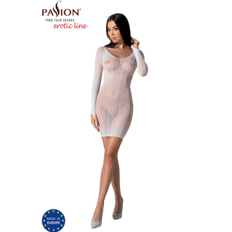 PASSION WOMAN BODYSTOCKINGS Bs101 Bodystocking Blanc Taille Unique — vue alternative