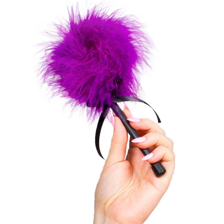 SECRETPLAY 100% FETISH Duster Marabou Rose Violet - Aura Intime