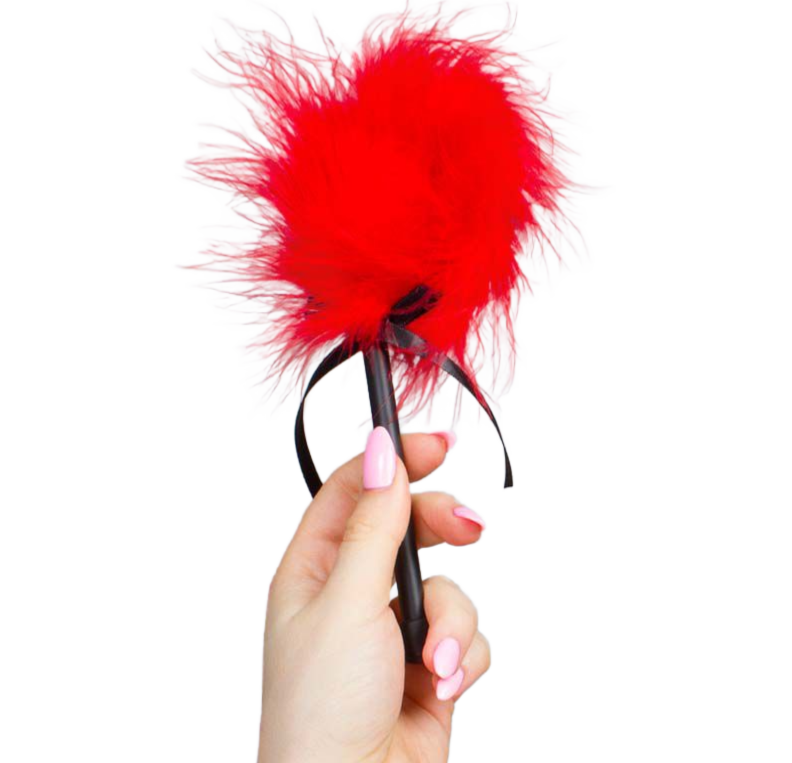 SECRETPLAY 100% FETISH Duster Marabou Rouge - Aura Intime