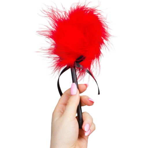 SECRETPLAY 100% FETISH Duster Marabou Rouge - Aura Intime