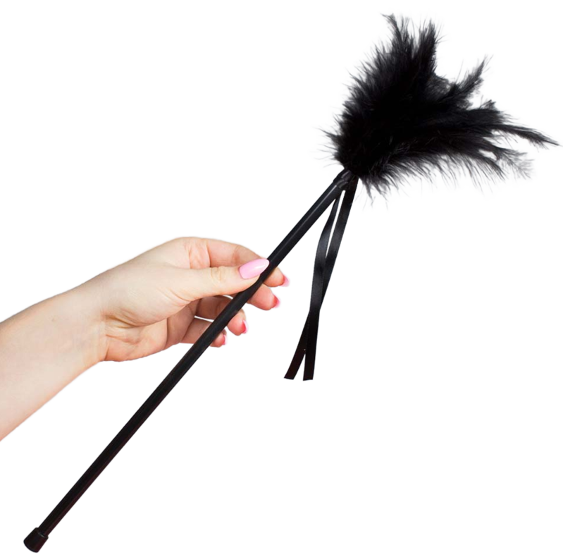 SECRETPLAY 100% FETISH Plumes Noires 40 Cm - Aura Intime