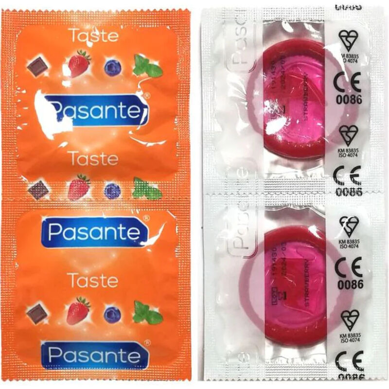 PASANTE Préservatifs Saveur Fraise Sac 144 Unités - Aura Intime