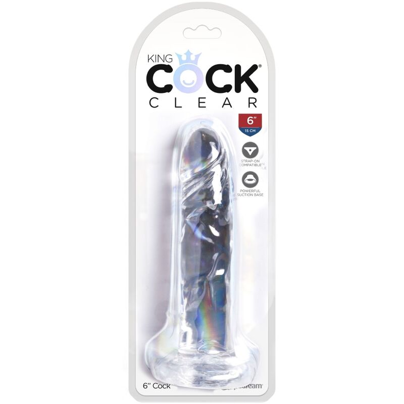 KING COCK CLEAR PÉNIS RÉALISTE 15.5 CM TRANSPARENT — vue arrière