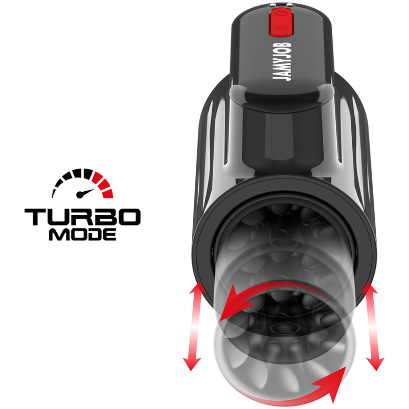 JAMYJOB Masturbateur Vortex Rotation Tech Turbo Mode — vue arrière
