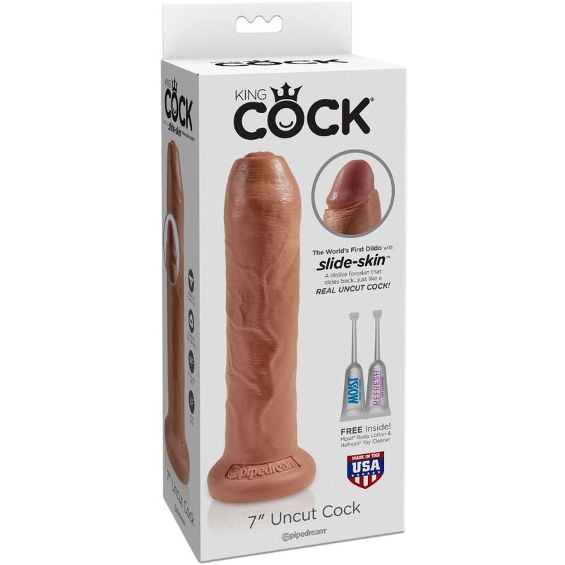 KING COCK PÉNIS RÉALISTE NON COUPÉ 17.8 CM CARAMEL — vue alternative