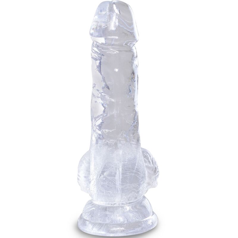 KING COCK - Clear Pénis Réaliste Avec Boules 10.1 Cm Transparent
