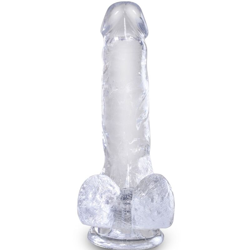 KING COCK CLEAR PÉNIS RÉALISTE BOULES 13.5 CM TRANSPARENT — vue détaillée