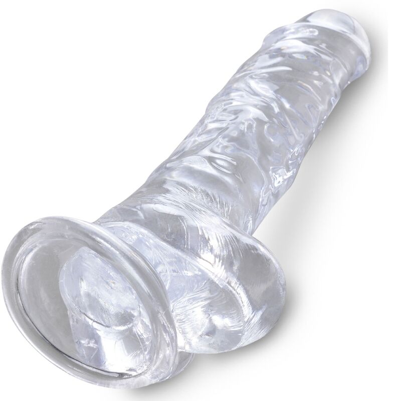 KING COCK CLEAR PÉNIS RÉALISTE BOULES 16.5 CM TRANSPARENT — vue arrière