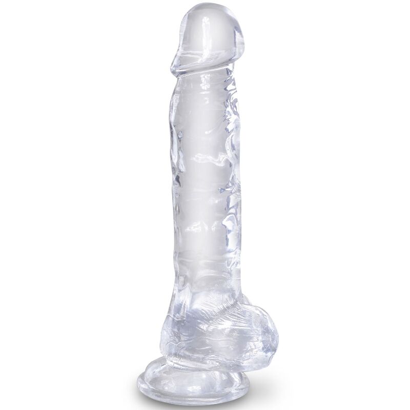 KING COCK CLEAR PÉNIS RÉALISTE BOULES 16.5 CM TRANSPARENT - Aura Intime