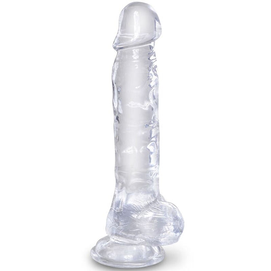 KING COCK CLEAR PÉNIS RÉALISTE BOULES 16.5 CM TRANSPARENT - Aura Intime