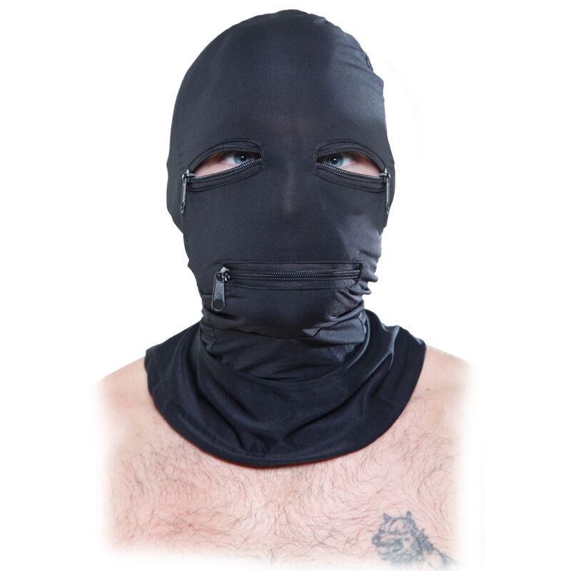 FETISH FANTASY SERIES Capuche Fermeture Éclair Noire - Aura Intime