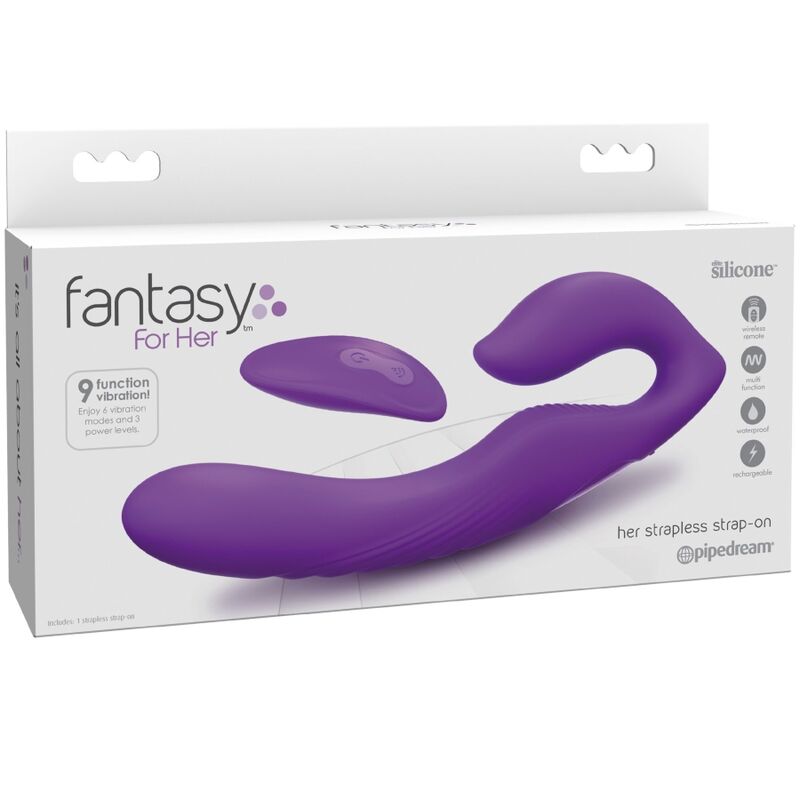 FANTASY FOR HER VIBRATEUR DOUBLE PÉNÉTRATION TÉLÉCOMMANDE 9 NIVEAUX VIOLETS — vue arrière