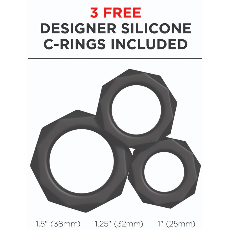 PDX ELITE Vibrateur Stroker Extender Pro — accessoires inclus