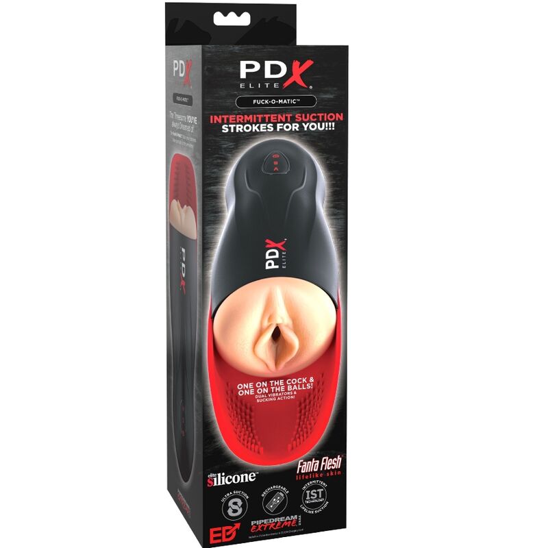 PDX ELITE STROKER FUCK-O-MATIC VAGIN DOUBLE VIBRATION PÉNIS TESTICULES — vue alternative
