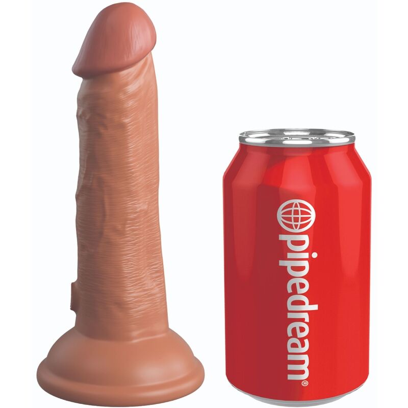 KING COCK ELITE GODE RÉALISTE SILICONE 15.2 CM CARAMEL - Aura Intime