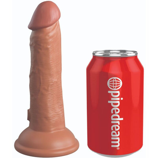 KING COCK ELITE GODE RÉALISTE SILICONE 15.2 CM CARAMEL - Aura Intime