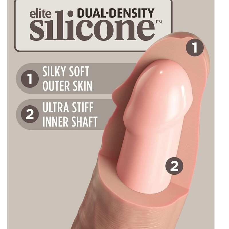 KING COCK - Elite Gode Réaliste En Silicone 17.8 Cm