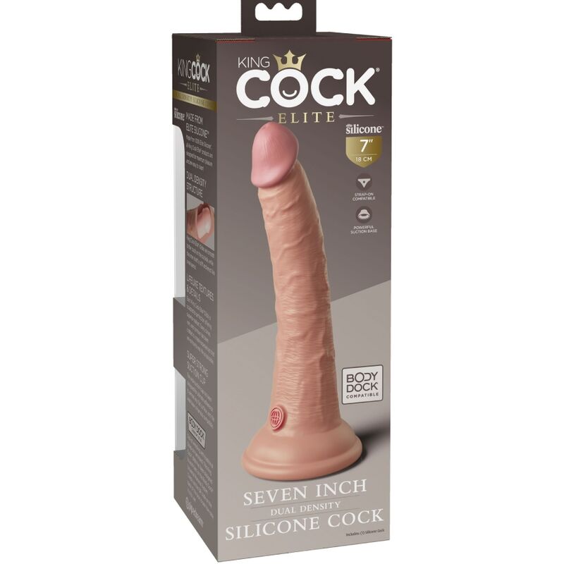 KING COCK ELITE GODE RÉALISTE SILICONE 17.8 CM — vue arrière