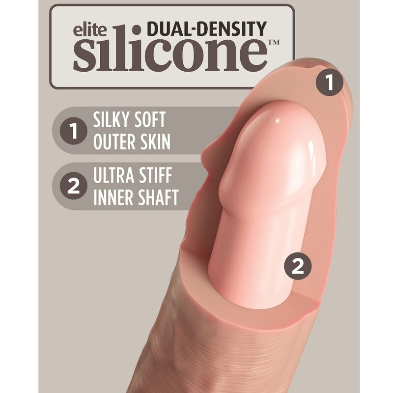 KING COCK ELITE GODE RÉALISTE SILICONE 20.3 CM — vue arrière