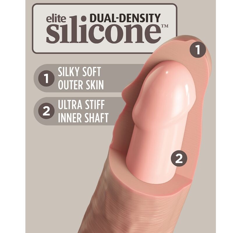 KING COCK ELITE VIBRATEUR GODE RÉALISTE & TÉLÉCOMMANDE SILICONE 17.... — vue arrière