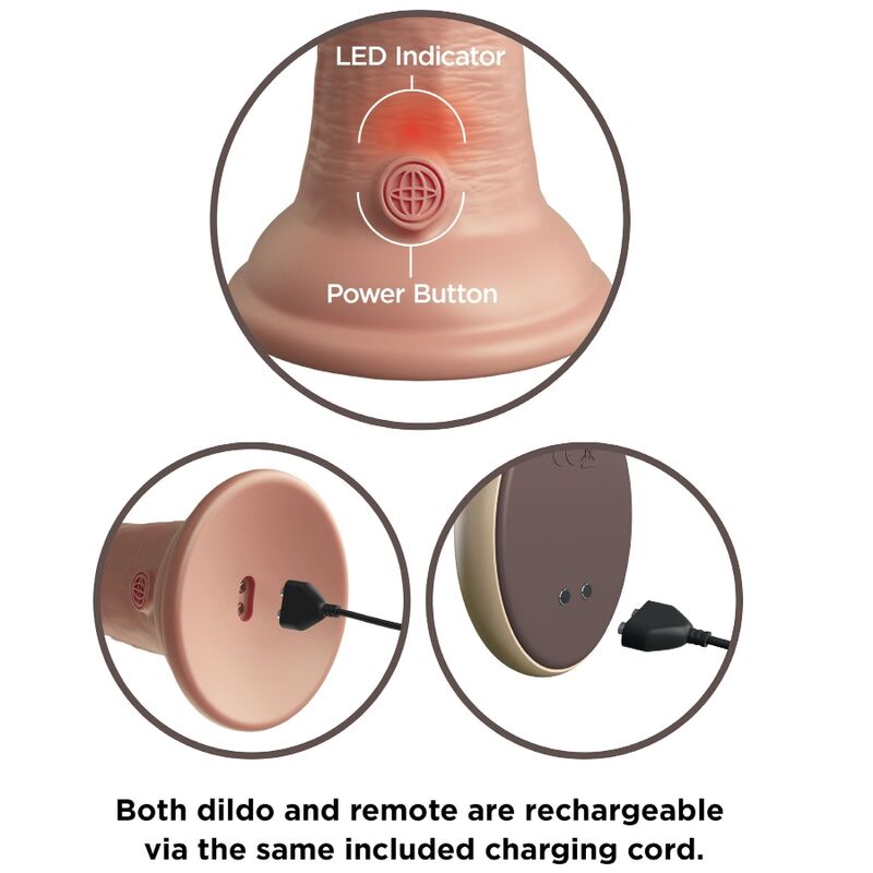 KING COCK ELITE VIBRATEUR GODE RÉALISTE & TÉLÉCOMMANDE SILICONE 23 CM — vue alternative