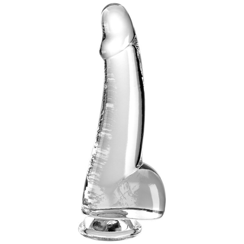 KING COCK CLEAR GODE TESTICULES 15.2 CM TRANSPARENT - Aura Intime