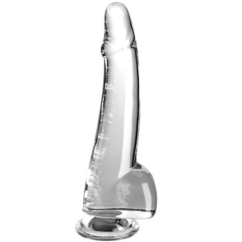 KING COCK CLEAR GODE TESTICULES 19 CM TRANSPARENT - Aura Intime