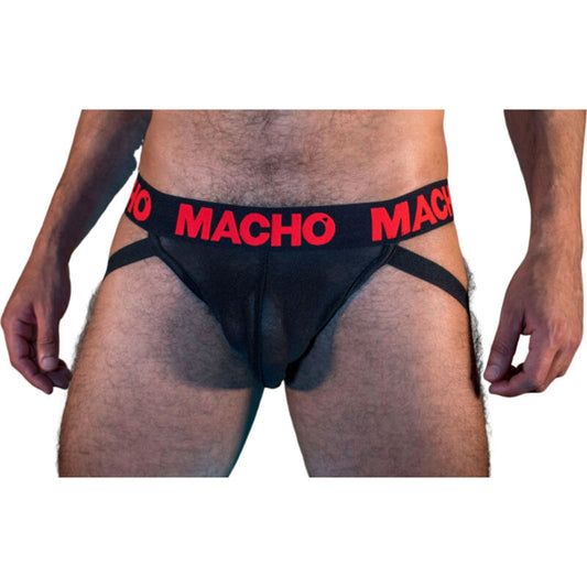 MACHO UNDERWEAR Mx26X2 Jock Noir/Rouge S - Aura Intime
