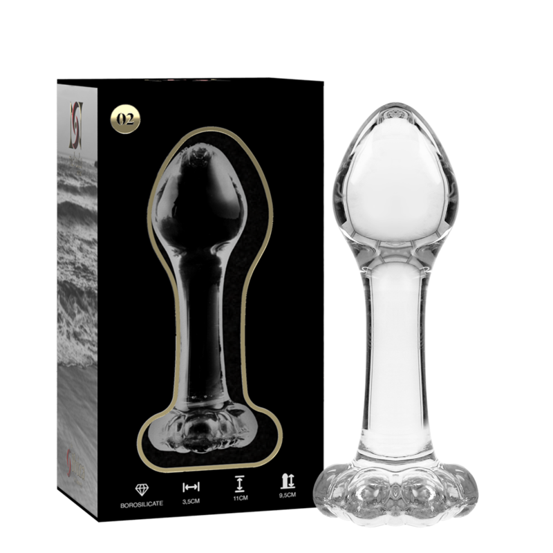 NEBULA SERIES BY IBIZA Plug Anal Modèle 2 Verre Borosilicate Clair 11 Cm -O- 3.5 Cm - Aura Intime