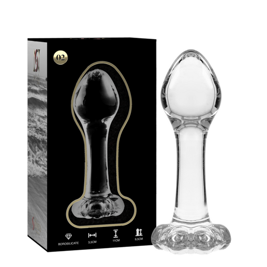 NEBULA SERIES BY IBIZA Plug Anal Modèle 2 Verre Borosilicate Clair 11 Cm -O- 3.5 Cm - Aura Intime