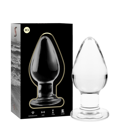 NEBULA SERIES BY IBIZA Plug Anal Modèle 3 Verre Borosilicate Transparent 11 Cm -... - Aura Intime