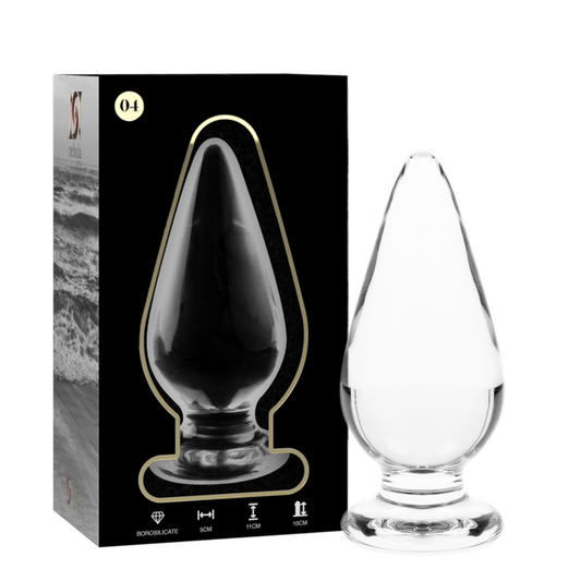 NEBULA SERIES BY IBIZA Plug Anal Modèle 4 Verre Borosilicate Clair 11 Cm -O- 5 Cm - Aura Intime