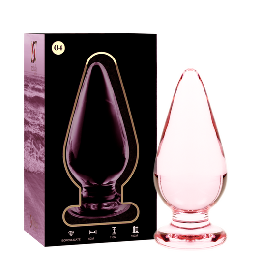 NEBULA SERIES BY IBIZA Plug Anal Modèle 4 Verre Borosilicate Rose 11 Cm -O- 5 Cm - Aura Intime