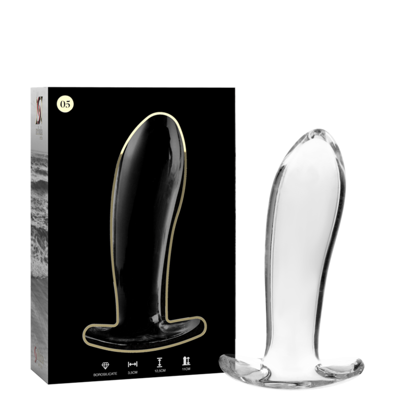 NEBULA SERIES BY IBIZA Plug Anal Modèle 5 Verre Borosilicate Clair 12.5 Cm -O- 3... - Aura Intime