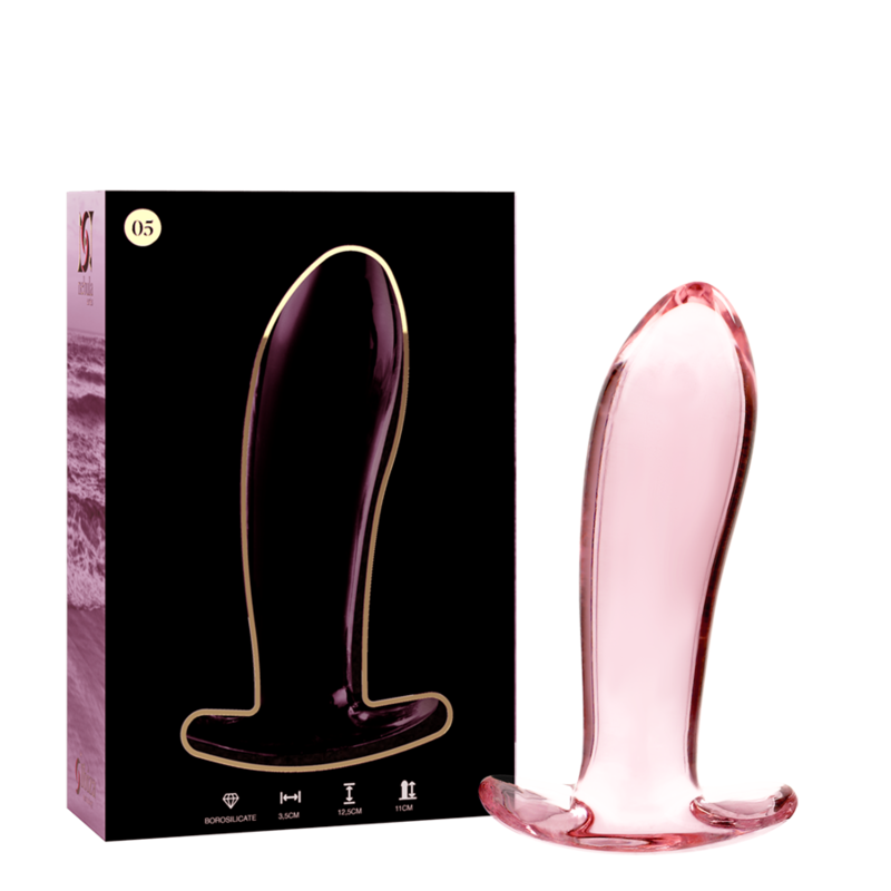 NEBULA SERIES BY IBIZA Plug Anal Modèle 5 Verre Borosilicate Rose 12.5 Cm -O- 3.... - Aura Intime