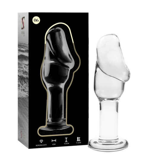 NEBULA SERIES BY IBIZA Plug Anal Modèle 6 Verre Borosilicate Clair 12.5 Cm -O- 4 Cm - Aura Intime