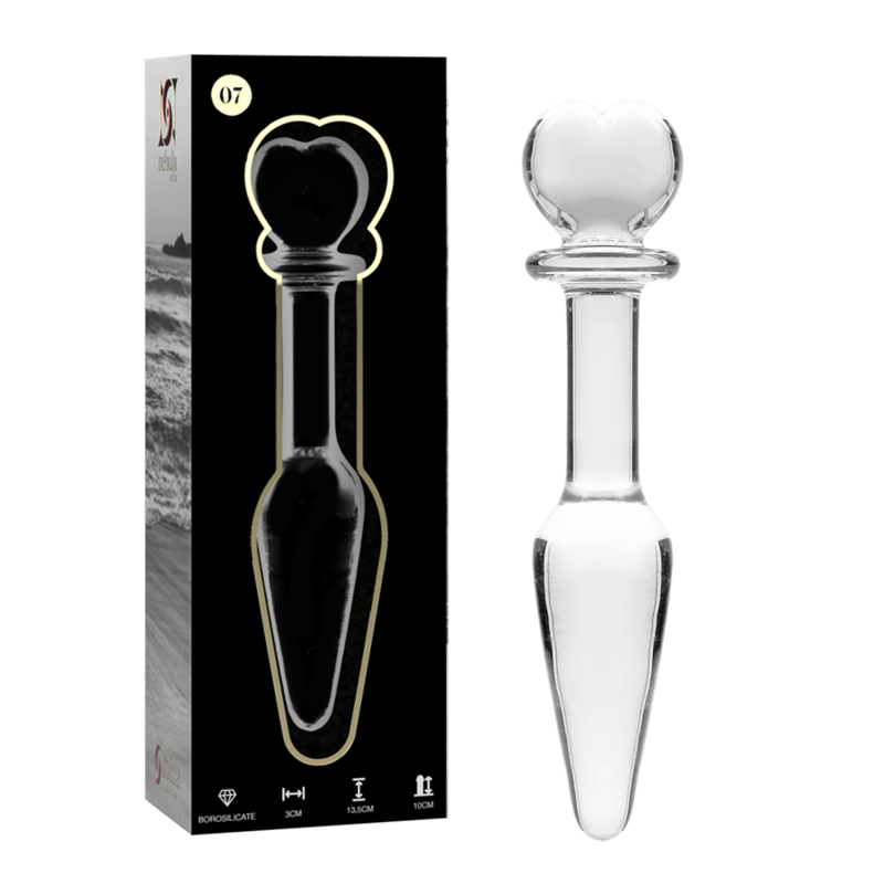 NEBULA SERIES BY IBIZA Plug Anal Modèle 7 Verre Borosilicate Clair 13.5 Cm -O- 3 Cm - Aura Intime