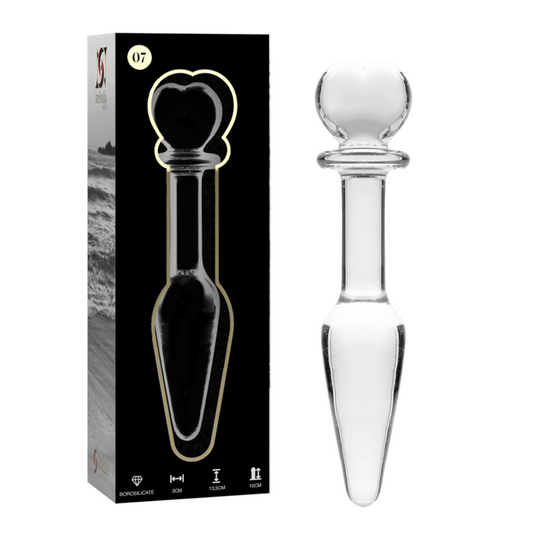 NEBULA SERIES BY IBIZA Plug Anal Modèle 7 Verre Borosilicate Clair 13.5 Cm -O- 3 Cm - Aura Intime