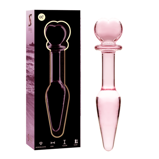 NEBULA SERIES BY IBIZA Plug Anal Modèle 7 Verre Borosilicate Rose 13.5 Cm -O- 3 Cm - Aura Intime