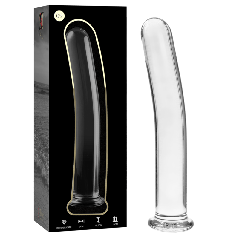 NEBULA SERIES BY IBIZA Modèle 9 Gode Verre Borosilicate Clair 15.5 Cm -O- 2.5 Cm - Aura Intime